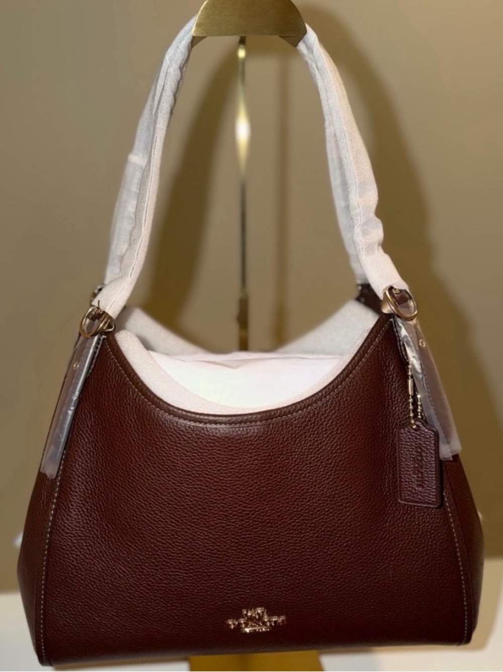 Coach Erin maple Pebbled Leather Shoulder Bag